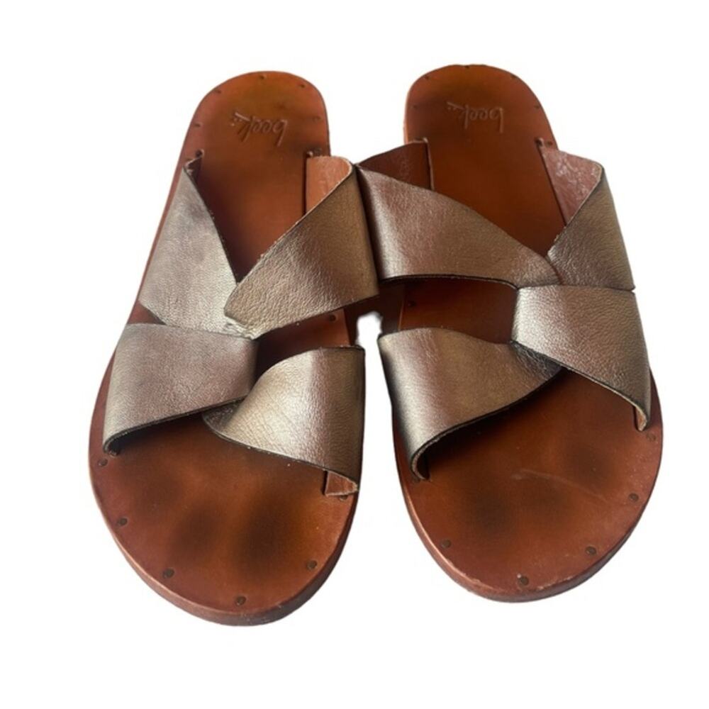 Beek Pigeon Leather Sandals Size 9